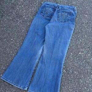 NYDJ Not Your Daughter's Jeans Womens 10 Wide Leg Bootcut Blue Denim